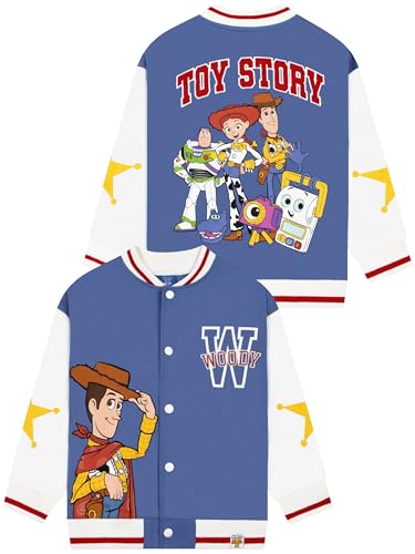 Disney Toy Story Varsity Jacket Woody Boys Baseball Jacket Cotton Boys Jackets Blue 6-7 Years