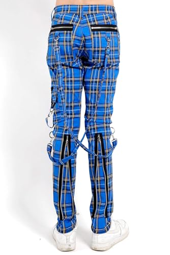 Tripp Punk Bondage Pants [Blue Plaid]3