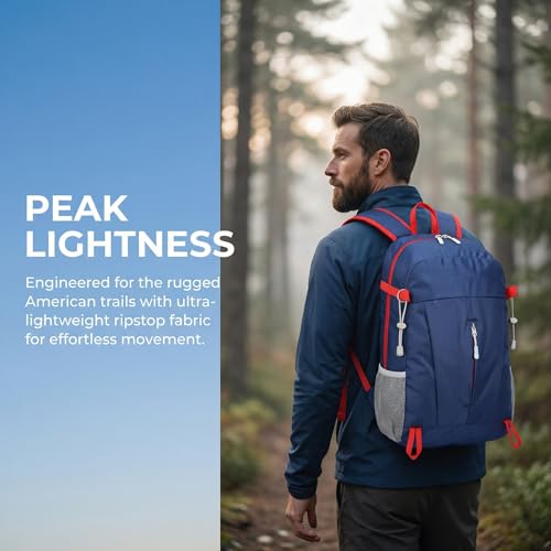 Mochila Plegable Ultraligera para Senderismo y Viaje Azul miniatura 2