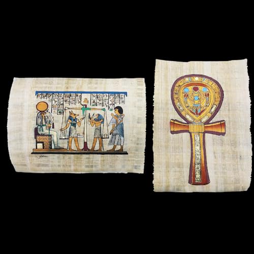 Papiros egipcios de colección para regalar: mitología original pintada sobre papiro real 2