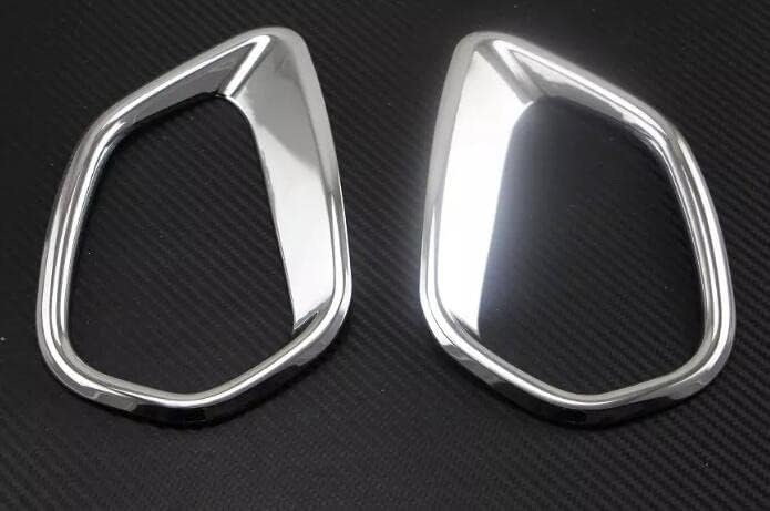 2Pcs Chrome Rear Fog Light Lamp Frame Cover Trim Strip For Mitsubishi Outlander 2016-2021