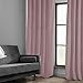 HPD Half Price Drapes Heritage Plush Velvet Curtains 108 Inches Long Room Darkening Curtains for Bedroom & Living Room 50W x 108L, (1 Panel), Ballet Pink