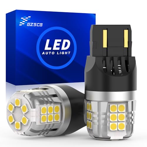 GZ5CG W21/5W LED Bulbs 12V T20 7443 580 Bulbs 3030 30 SMD 1500LM 6500K for Car Brake Lights Reverse Lights Daytime Running Lights [Non-Canbus]