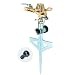 Melnor 65053-AMZ Pulsating Sprinkler on Metal Step Spike with QuickConnect Product Adapter Set, Silver, Gold, Black