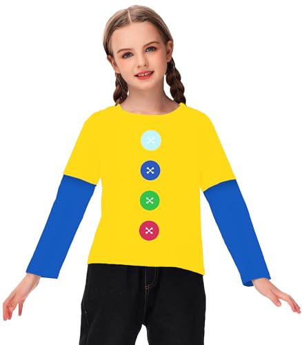 Image of Remimi Unisex Kids Christmas Long Sleeve Shirt Xmas Print Stripe Shirts 2-12 Years