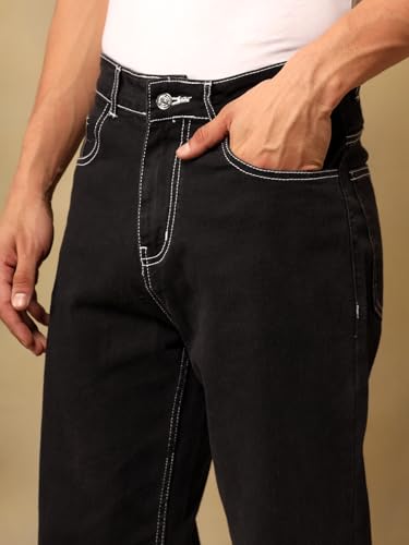 Image of KOTTY Mens Solid|Mid Rise| Coin Pocket|Button|Ankle Length|5 Pocket Jeans