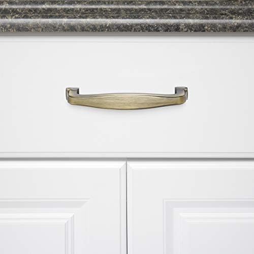Amazon Basics AB2400-AB-10 Cabinet Pulls, 10-pack, Antique Brass