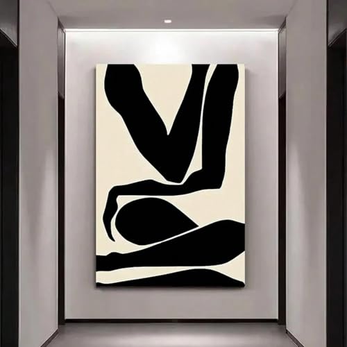 Toile murale minimaliste pour chambre à coucher déco portrait féminin