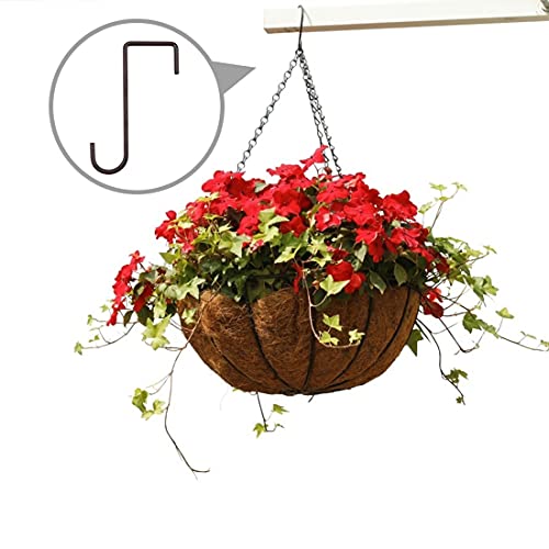 Zimjoy 8 Stück Zaunhaken,Garten Hängehaken Pflanze Kleiderbügel Gaderobenhaken,Küchenhaken für Gartendeko,zum Aufhängen von Pflanzen,Vogelfutterspendern,Laternen,Windspielenr(schwarz