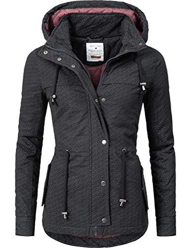 Preisvergleich Produktbild Fresh Made Damen Übergangsjacke Baumwolljacke 44446A Schwarz / Grau Gr. L