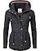 Produktbild Fresh Made Damen Übergangsjacke Baumwolljacke 44446A Schwarz/Grau Gr. L