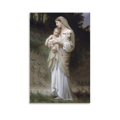 �E�B���A���E�A�h���t�E�u�O���[William Adolphe Bouguereau�G���i�i���׋C���j�|�X�^�[ �I�t�B�X �x�b�h���[�� �_�C�j���O���[������ �L�����o�X �E�H�[���A�[�g �|�X�^�[ ��� �A�[�g�p�l��20x30inch(50x75cm)