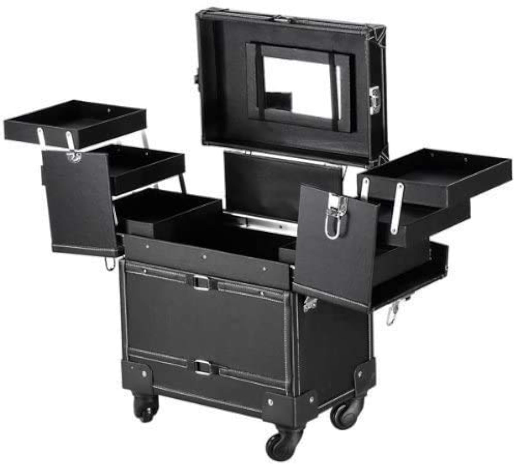 Professional Beauty Makeup Cosmetic Vanity Trolley Case