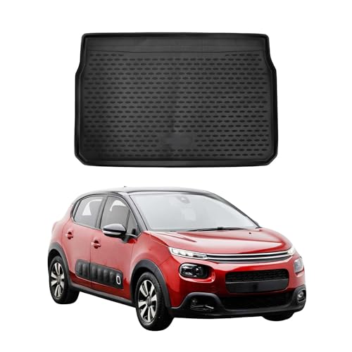 Tapis de coffre en caoutchouc imperméable pour Citroen C3 Aircross 2017-2024 OMAC