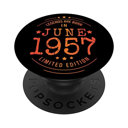 Cumpleaños Junio 1957 Edición Limitada Regalo Legend June PopSockets PopGrip Intercambiable