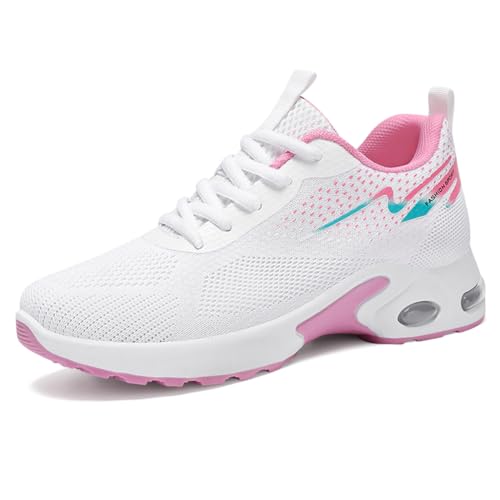 Image of Padgene Womens Sneakers Air Cushion Running Shoes Lightweight Tennis Walking Shoes Mesh Breathable Gym Work Fashion Sneakers Athletic Comfortable Casual