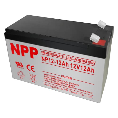 NPP NP12-12 Ah Long Life Back-up 12V 12Ah Battery with F2 Style...