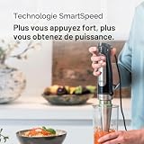 Braun MultiQuick 7 - Frullatore a Immersione con Tecnologia SplashControl, ActiveBlade, Selezione di Velocità Precisa, Tritatutto 350 mL, Frusta, Bicchiere 600 mL, 1000W, Nero (MQ7025X) - 9