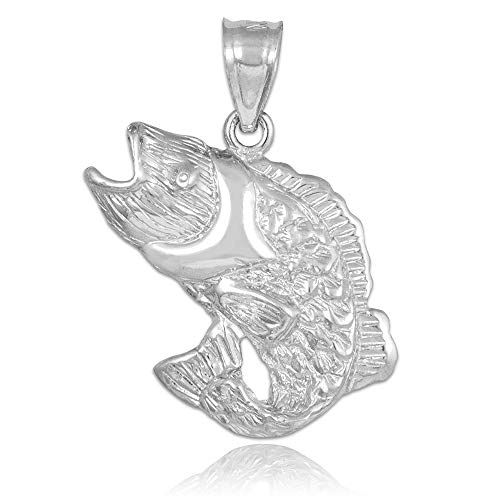 Claddagh Gold 925 Sterling Silver Sea Bass Pendant