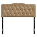 Modway Annabel Faux Leather Adjustable Queen Headboard in Toast - Padded Vegan Leather Headboard with 7 Height-Adjustable Positions