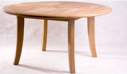 TeakStation Grade-A Teak Wood 52" Round Outdoor Patio Dining Table #TSDT52