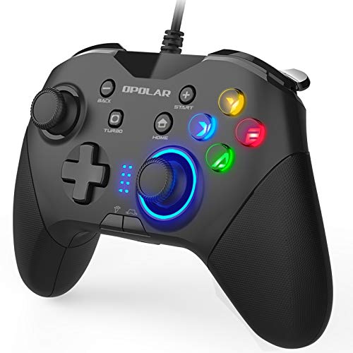 OPOLAR 2020 New Wired Gaming Controller Programmable, PC Gamepad Joystick with Dual Vibration, Remap M1-M4 Triggers, Game Console for Windows 7/8/10/XP/Laptop, PS3, Switch, Android, TV Box
