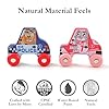 41xcg+da3dl - BEKILOLE Jumbo Animal Cars 4 Piece Stacking Wooden Car Playset for Toddlers Preschool Learning Montessori Toys for Boys & Girls Birthday Gifts for 1+ Year Old,Set A (4 Cars + Alphabet Flashcards)