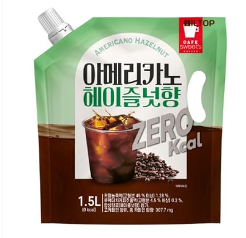 カペスモウィッツアメリカーノヘイジュルノッヒャンゼロカロリーの1.5L/大容量パウチ液状のアイスコーヒー飲料 パウチドリンク