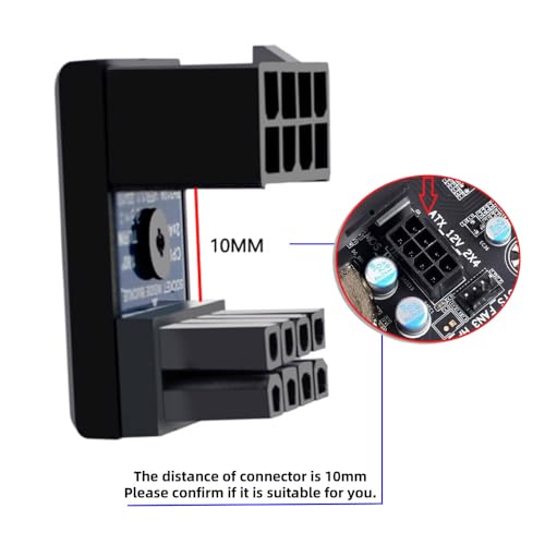 Adaptador xiwai 2 piezas ATX 8Pin EPS macho a hembra 360° miniatura 2