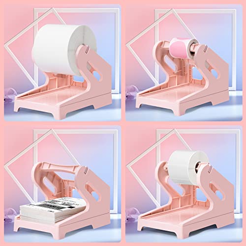 Phomeo Label Holder, Thermal Label Holder For Rolls And Fan-Fold Labels, Shipping Label Holder For Desktop Label Printer(Pink) #TOP4