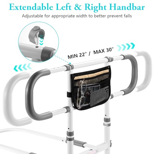 Dotday Bed Rails for Elderly Adults Safety, Adjustable Bed Assist Rail for Seniors, Bed Cane Bedside Handrail Safety Grab Bar for Bed, Bed Handle Bedside Assist Fits King Queen Full Twin Bed - Thumbnail 5