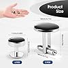 kclkda 8Pcs Black Cufflinks for Men, Classic Cuff Links Mens Groom Father Husband Boyfriend Tuxedo Studs Set, Cufflinks Jewellery Set for Wedding Banquet Business Birthday Valentine Day Father 's Day #2