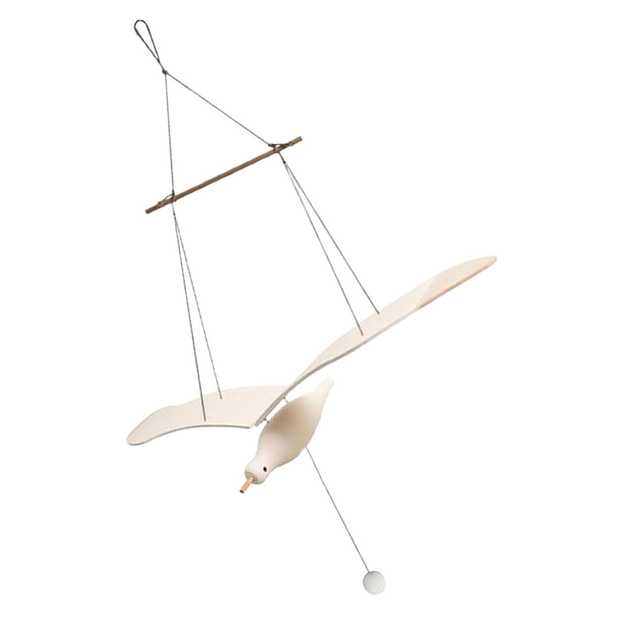Oiseau bois suspendu pour décoration murale de chambre enfant