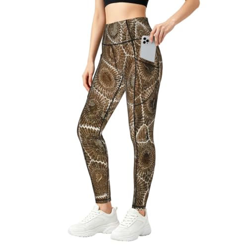 Pantalones de yoga holgados con estampado de piedra Petoskey leggings de descanso para mujer