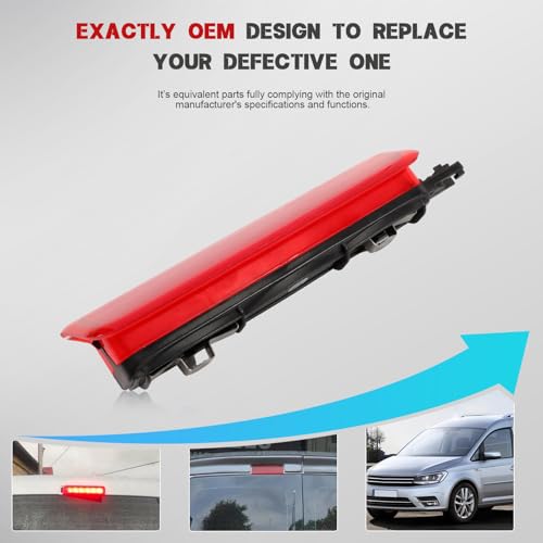 Bremsleuchte für Caddy 3, KASturbo 3. Dritte Bremslicht Heckklappe 2004-2015 2K0945087C 2K0945087A 2K0945087B