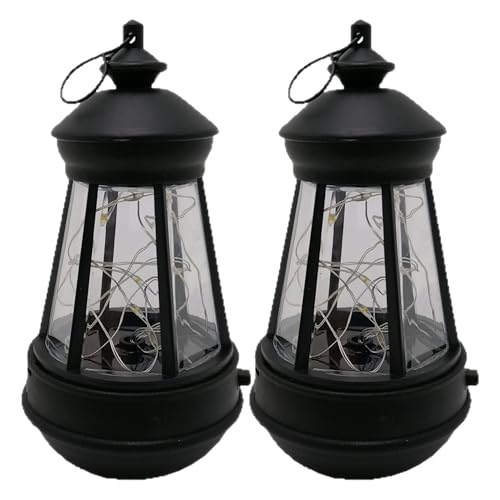 Luz colgante solar exterior impermeable IP65 con linternas de hierro y resina