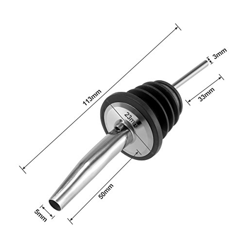 Heatigo 8 Stück Edelstahl Flaschenausgießer – konische Ausgießer & Portionierer mit Gummidichtung für Flaschen – ideal… - Image 3