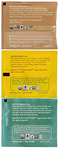 Numi 36 Count, 9 Flavor, Organic Tea Bag Sampler With By The Cup Honey Sticks #TOP1