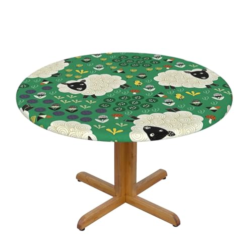 Nappe imperméable dessin animé mouton 120 cm protège-table maison
