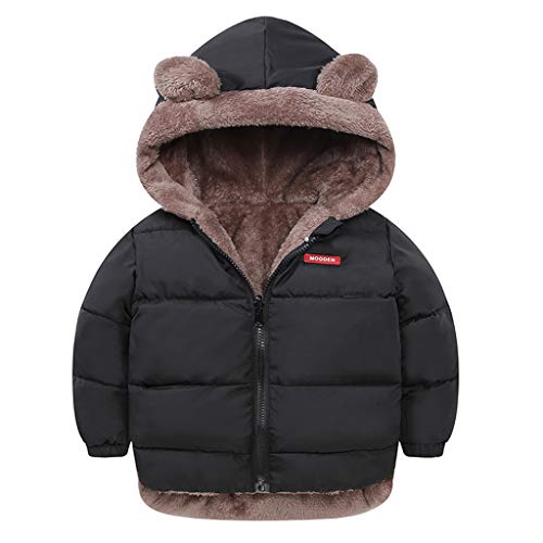 Photo de Bébé Hiver Polaire Manteau Enfants Garçons Veste Outwear Les Filles Rembourré Vêtements Noir 1-2 Ans