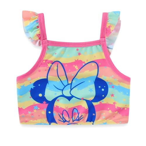 Image of Disney Little Mermaid Minnie Mouse Girls UPF 50+ Bathing Suit Tankini and Bikini Bottom Swimsuit Set for Toddler and Big Kids