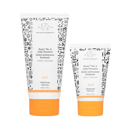 Drunk Elephant Beste No. 9 Jelly Cleanser Bundle - 150 ml/5 fl oz + 60 ml/2 fl oz - Clean Clinical Skincare - Cruelty-Free - Dermatologist-Tested - Free of Essential Oils, Silicones, and Fragrance