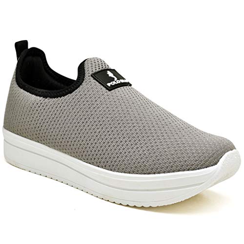 Tênis Meia Flatform Polo Blu Cinza 37