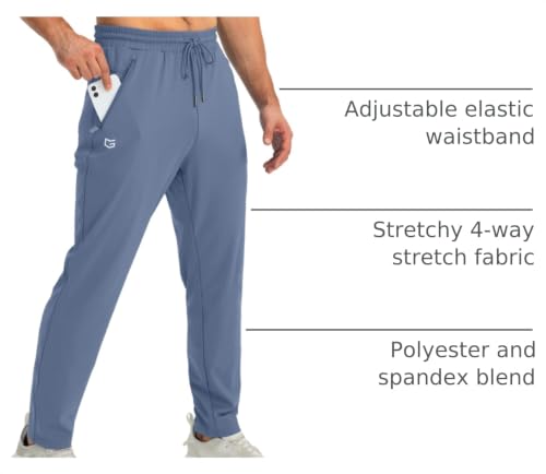 Image of G Gradual Men's Sweatpants with Zipper Pockets Tapered Joggers for Men Athletic Pants for Workout, Jogging, Running