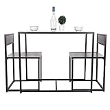 【Fácil de mantener】: fácil de mantener, la superficie de la mesa y la silla del comedor es lisa, fácil de limpiar y mantener, solo use un paño húmedo para limpiar.