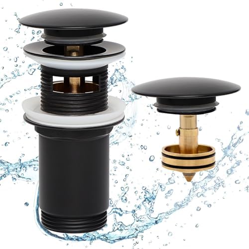 ATCO Ablaufventil PU16 Ohne Überlauf - Pop-Up Ventil Für Waschbecken - Chrom