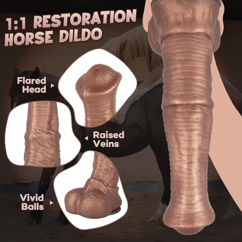 14 Inch Huge Horse Dildo Thick Girthy Animal Dildo for Anal Play - Image 2