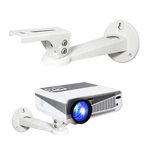 2-Be-Best Angle Adjustable Projector Mount, Mini Projector Wall Mount, Projector Hanger with Load 11 lbs Length 7.9" 360 Degree Rotation 1/4 Mounting Screw Projector Mount White