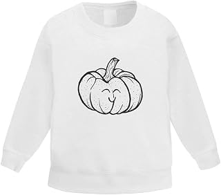 Azeeda 'Happy Pumpkin' Kid's Sweatshirt/Jumper (3-4 Years) (KW00013933)