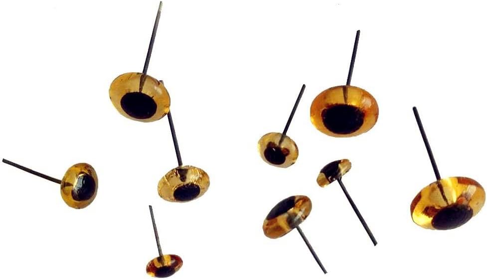 Miniatura 3 de Paquete de 100 ojos de seguridad de muñeca marrón para muñecas de bricolaje, juguetes de peluche, piezas de manualidades